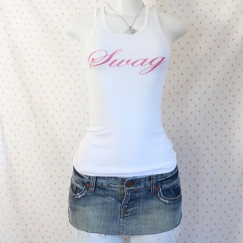 y2k pink swag indie sleaze  tank top